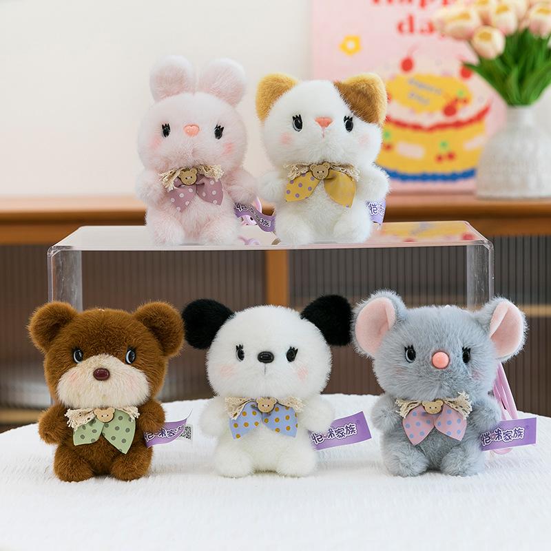 New Cute Little Rabbit Plush Pendant DIY Jewelry Backpack Hanging Keychain Ornament Gift for Girls