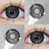 Eyeshare 1 Pair Black Series Contact Lenses for Eyes Big Dark Black Color Lenses Yearly Cosmetics