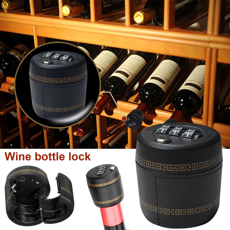 1 Stück Zahlenschloss für Wein-Spirituosenflasche Weinflaschenverschluss Flaschen-Passwort-Code-Schloss für Flaschen zwischen 26-28 mm