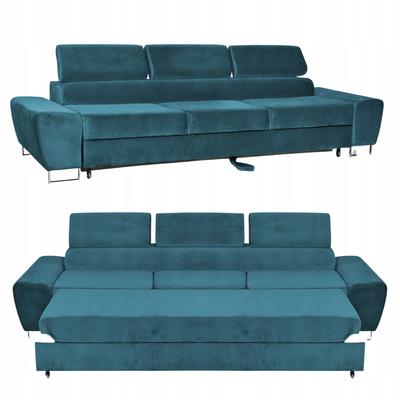 Sofa 3 Seater Sofa Bed with Sofa Bed. Bosso Family Sleeping Furniture Blue Velvet