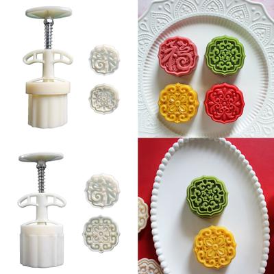 Hand Pressed Mooncakes Mold Festival Dessert Molds Cookie Stamp ABS Plastics Pastries Cake Moulds for Baking Lover