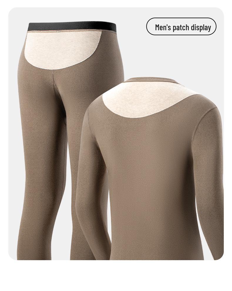 Couples' 5A Antibacterial Thermal Suit with Heating Patch - Wearable As Outerwear, Includes Top and Pants for Autumn