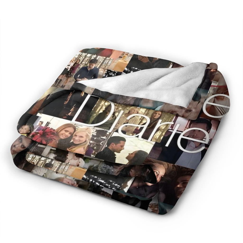 Coperte Morbide Campeggio The Vampire Diaries Damon salvatore Coperta da Divano Flanella Copriletto Per Soggiorno Divertente Copridivano Letto