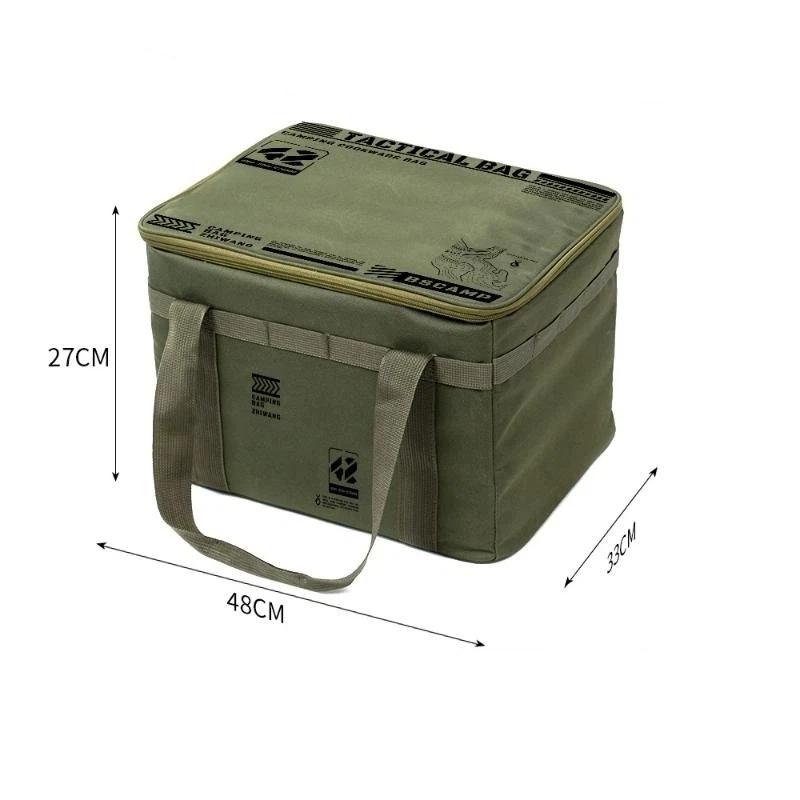 30/42/56L Foldable Insulated Camping Bag Waterproof Tactical Outdoor Storage Box for Road Trips Hiking Picnic