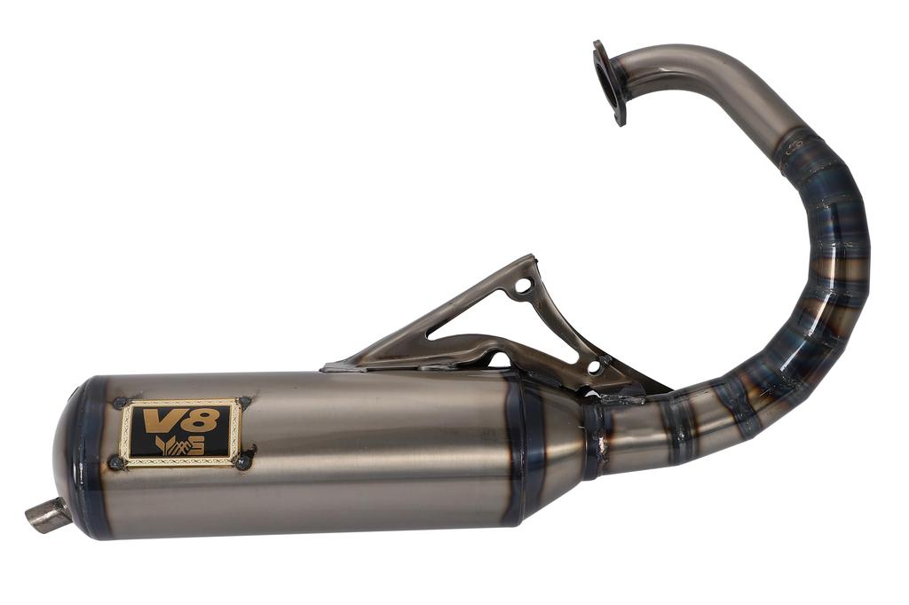 Vertikální Dio V8 Komorový tlumič pro Honda Live Dio Super Dio ZX SR SP AF18 AF25 AF27 AF28 Havajský komorový povrch Aftermarket G-Dash Nerezový