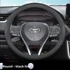 Leather Car Steering Wheel Cover for Toyota Rav4 2014 -     2024 2025 2026 Accessories 38cm Steering Wheels