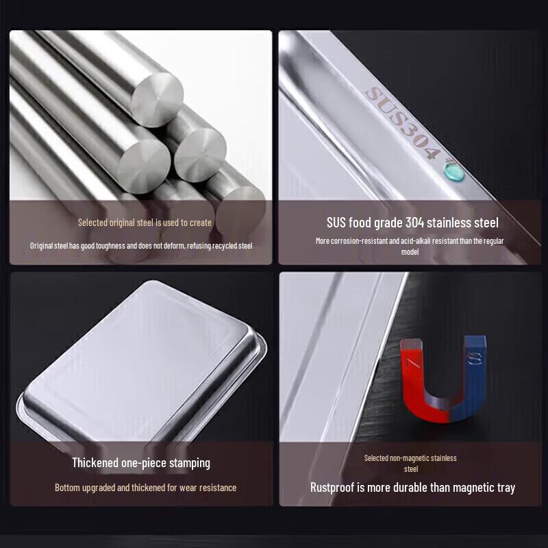 304 Stainless Steel Rectangular Serving Tray