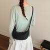 Minimalist Crossbody Bag for Women Soft Leather Shoulder Bag Zip Closure Trendy Hobo Style Handbag