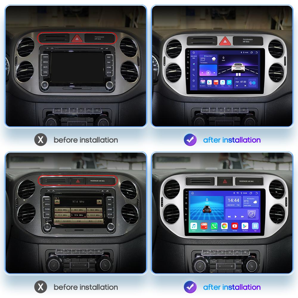 Hizpo DSP 9 cali 2din Android Autoradio GPS dla VW Volkswagen Tiguan 1 NF 2006 2008 - 2016 Radio samochodowe multimedialny odtwarzacz wideo inteligentny ekran