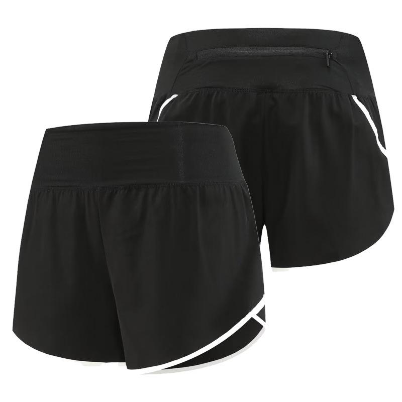 2023 Women's Quick-Dry High-Waist Running Shorts with Phone Pocket and Anti-Exposure Feature