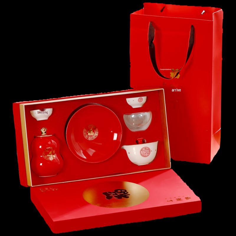 Chinese Pottery Gaiwan Tea Set with Automatic Water Filling