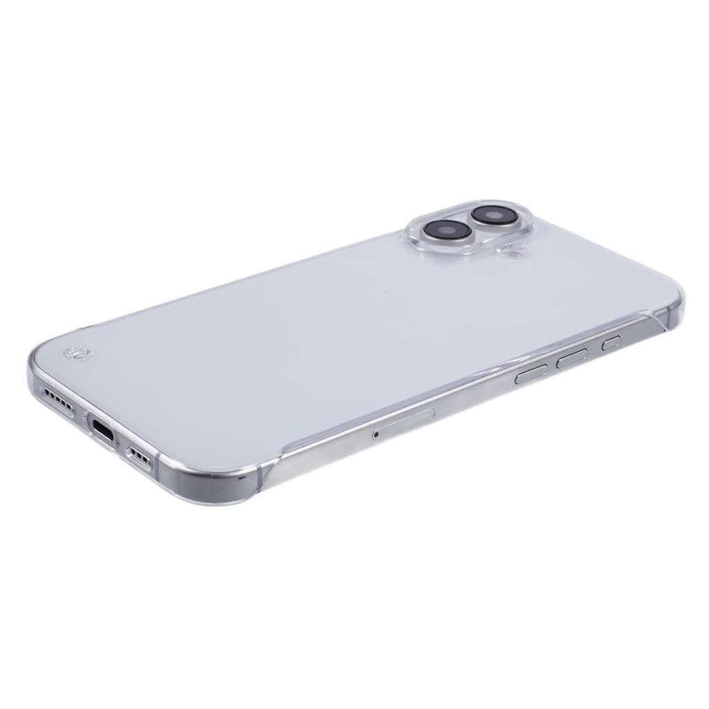 For iPhone 16 Plus Case Transparent PC Borderless Phone Cover