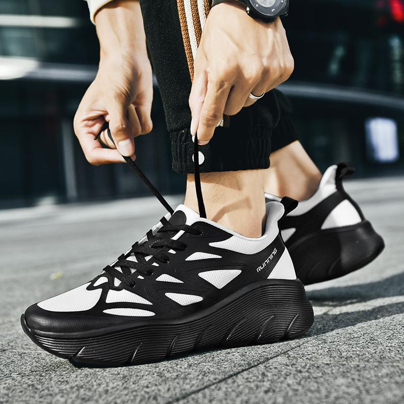 Women's Air Cushion Running Shoes with Shock Absorption Breathable Men's Lightweight Gym Sports Sneakers for Marathon Training