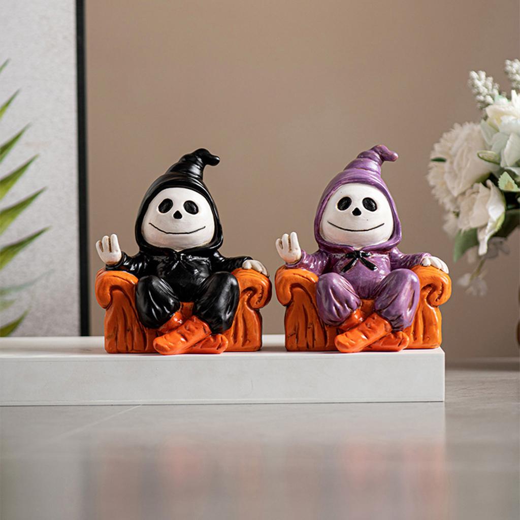 Halloween Spooky Ornaments Creative Resin Ornaments Sofa Cozy Crafts Horror Atmosphere Festival Decoration