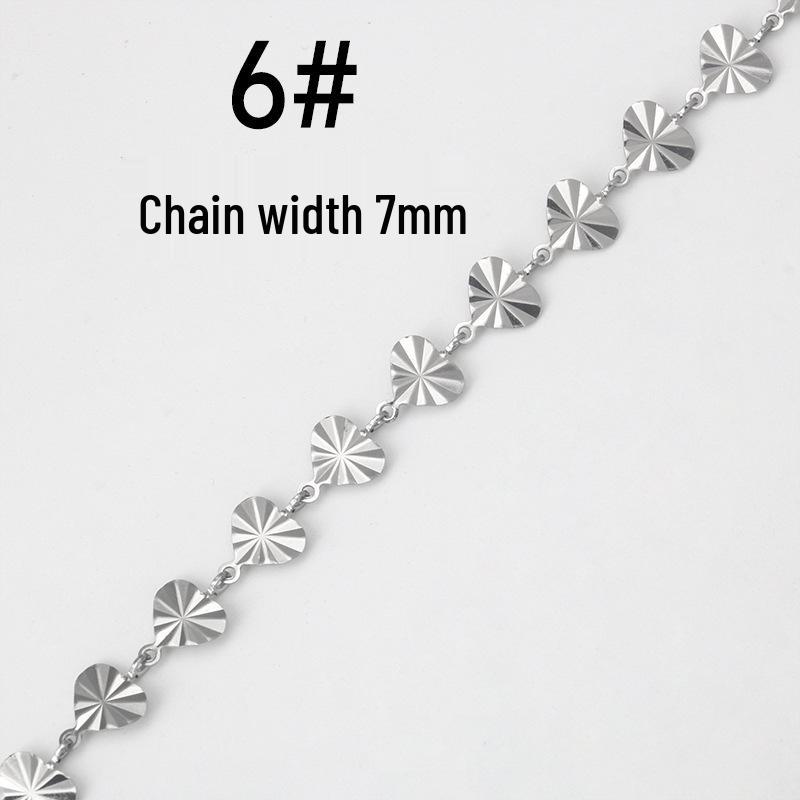 Stainless Steel Heart Twist Chain Necklace & Bracelet DIY Accessories
