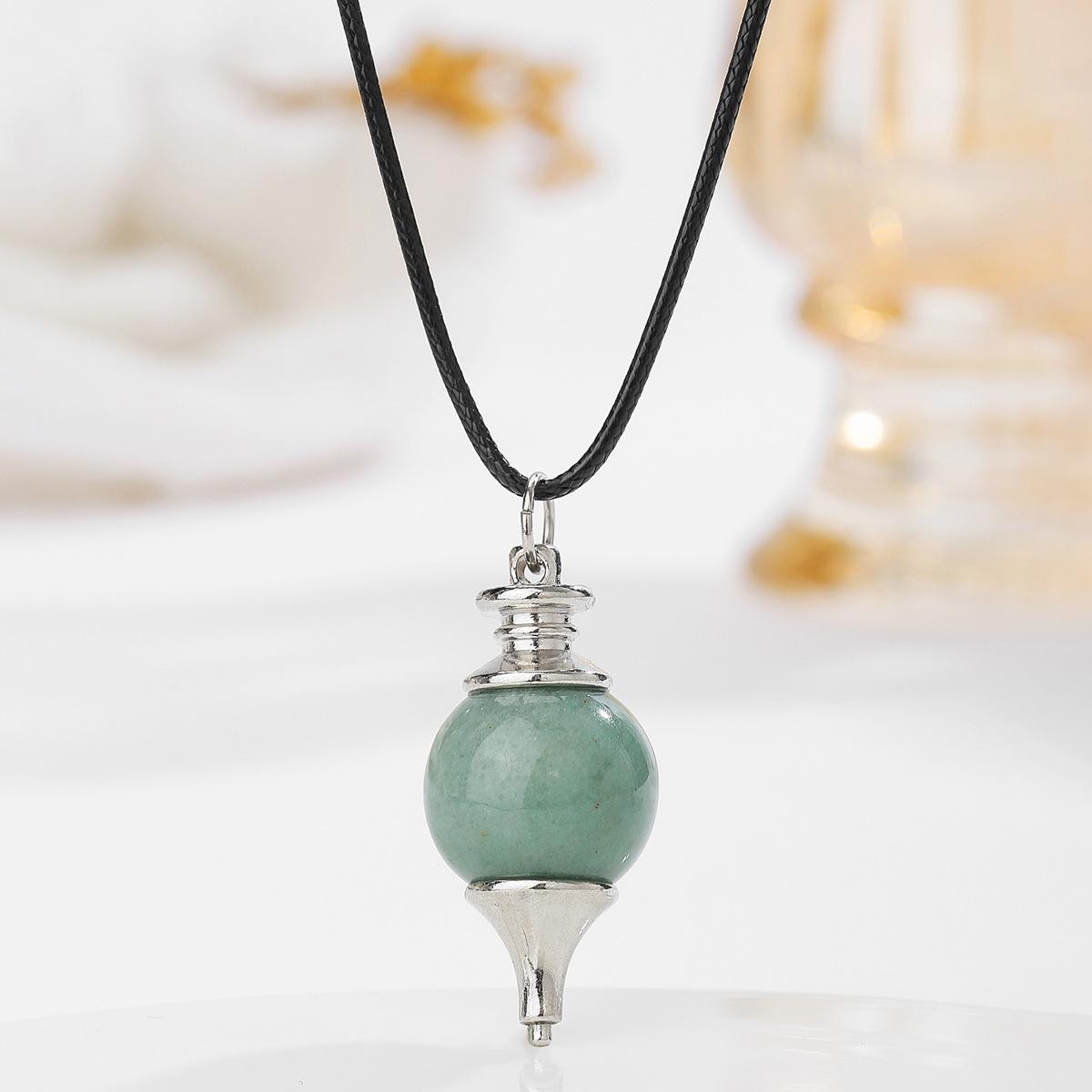 Natural crystal pendant, amethyst, spherical spirit pendant, Bohemian necklace, jewelry