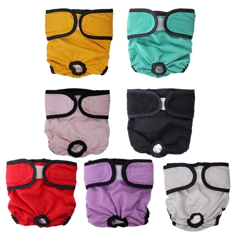 Dog Physiological Pants Girls Dog Diapers Washable Multiple Color for Girls Dogs Comfortable Reusable Dog Belly Wraps
