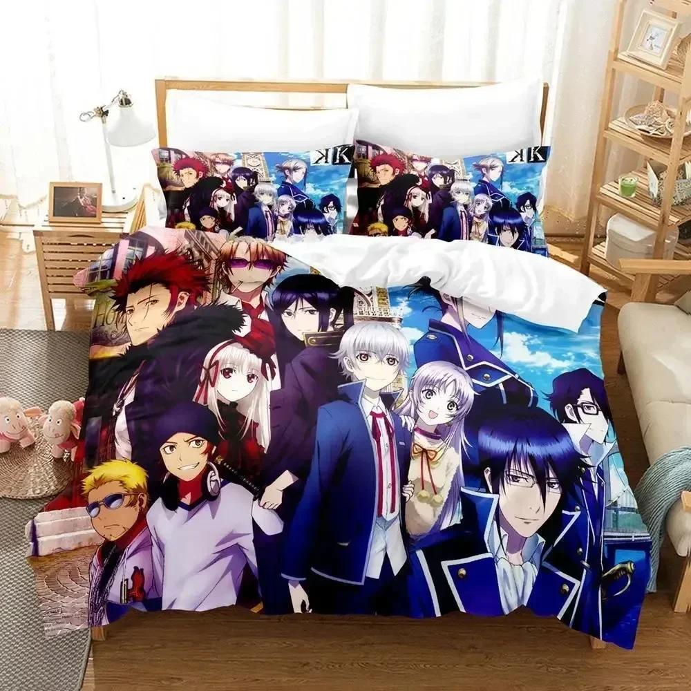 Anime K Project Mikoto Suoh No Blood! No Bone! No Ash! Bedding Set Single Twin Full Queen King Size Bed Set Adult Kid Bedroom