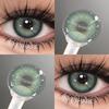 Eyeshare 1 Pair Natural Brown Contact Lenses for Eyes Gray Pupils 14.5mm Big Beauty Eyes Soft Lens Cosmetics