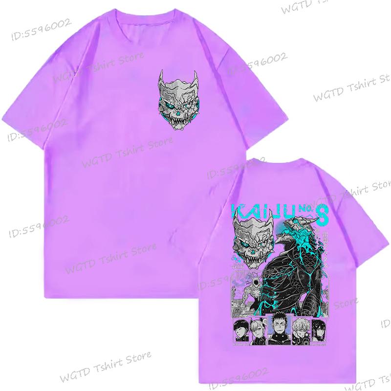 Japonské Anime Kaiju No 8 Cool Tričko Topy Anime Kreativní Potisk Pánské Dámské Trička Dárek Topy Monster 8 Vintage Trička Pánské Oblečení
