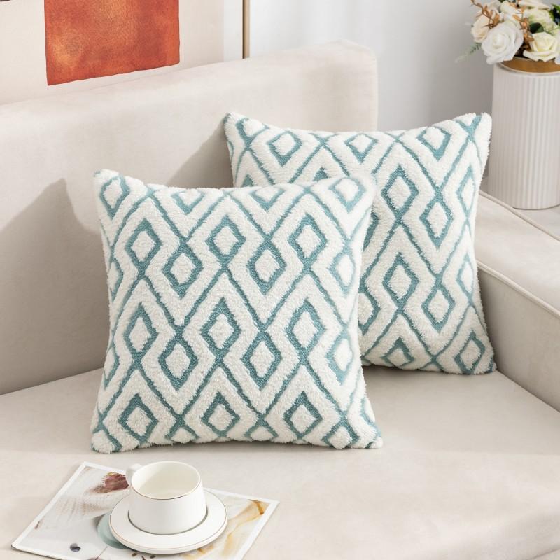 Nordic Throw Pillowcase Without Core Jacquard Single-sided Sofa Living Room Cushion Simple High-end Bedroom Bay Window Pillowcase