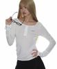 CRANK Basic Henley Neck Top_White