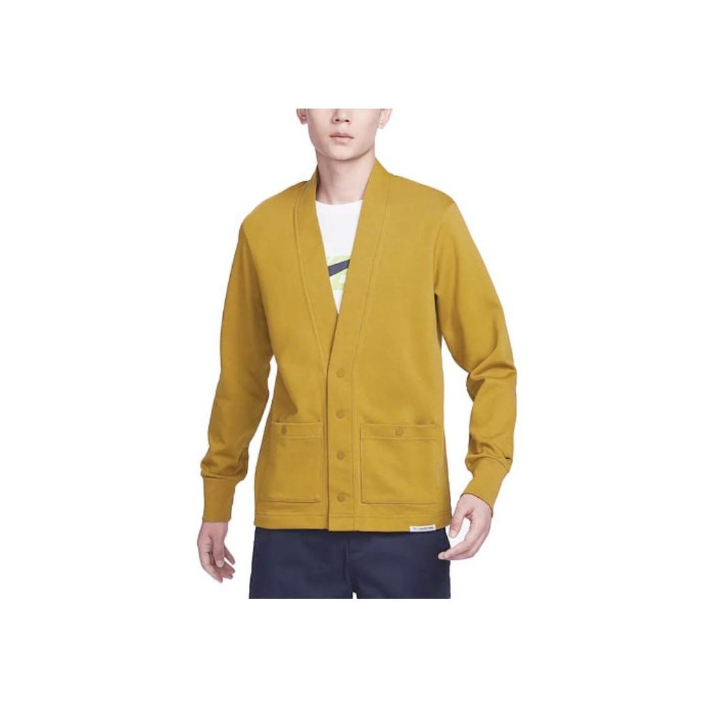 Nike Dri-FIT Standard Issue Solid Color Long Sleeve Knitted Cardigan Men Cardigans Copper FB5465-716
