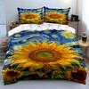 Sunflowers and Swirling Sky. Bedding Sets Duvet Cover Sets Duvet Covers Pillowcases(1 * Duvet Cover 2 * Pillowcases Without Duvet Insert)