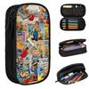 Astuccio per Matite Cartone Animato Anime Dog Man per Regali ai Bambini Portapenne Astuccio per Matite Cancelleria Borsa Portapenne