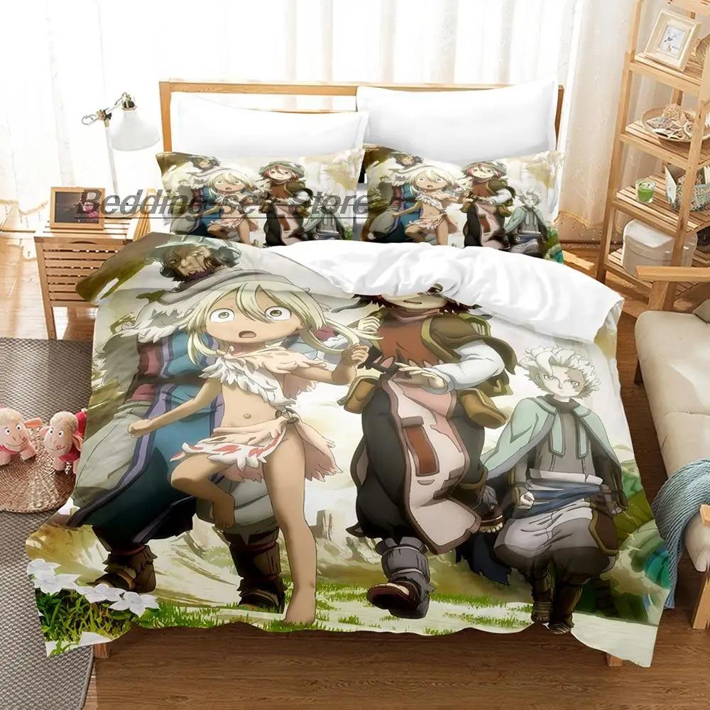 New Made In Abyss Bedding Set Single Twin Full Queen King Size Bed Set Aldult Kid Bedroom Duvetcover Sets 3D Anime Bed Sheet Set
