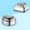Electric heating insulation furnace Hotel breakfast stove Square Buffet Furnace tableware Stainless steel hydraulic buffet stove