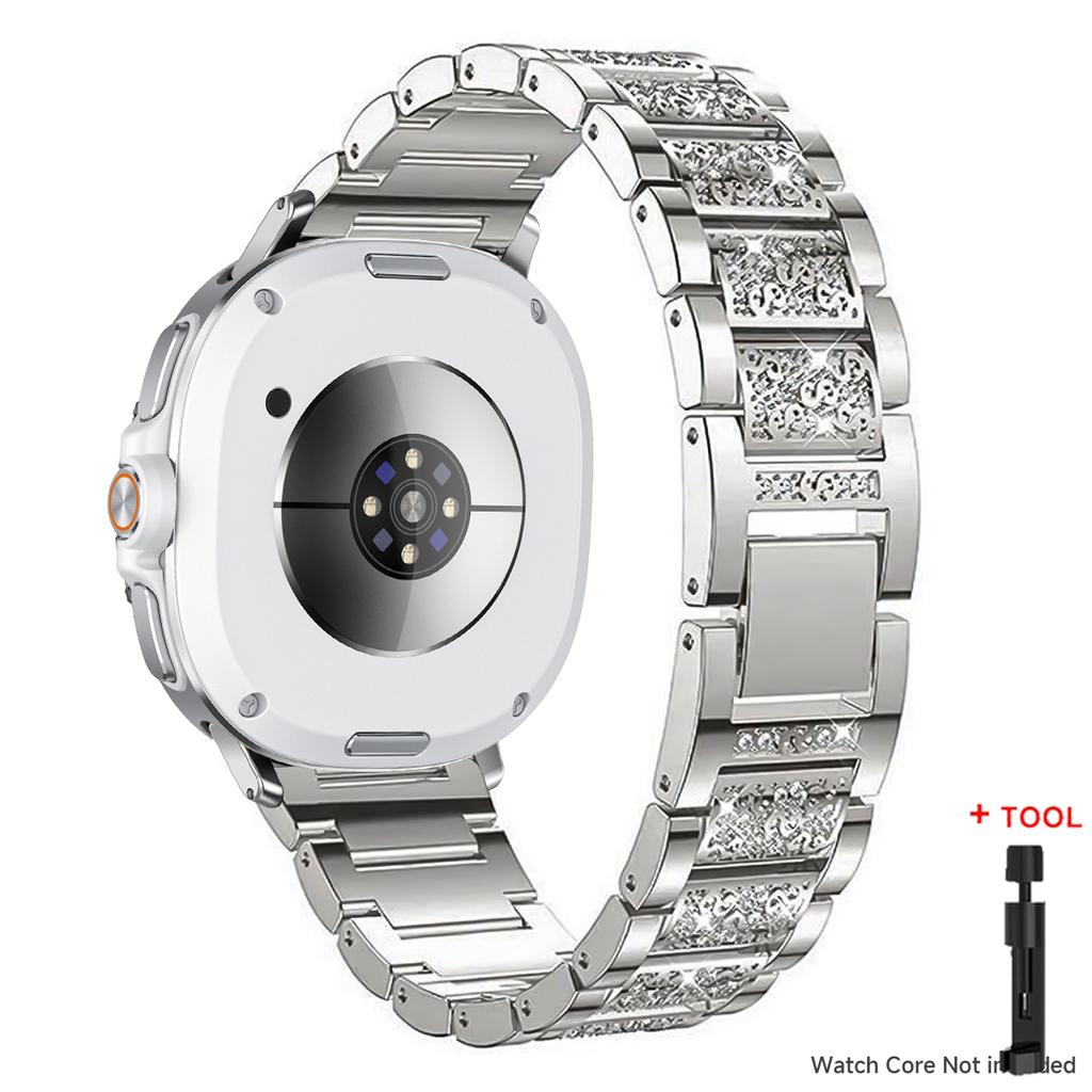 För Samsung Galaxy Watch 8 40mm 44mm / 8 classic 46MM Metall Bling Rostfritt stålband För Samsung watch Ultra 2025/7 Ultra 47MM