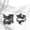 Fashionable Sun/Moon Themed Ring with Liquid Shine Unique Adjustable Fit Finger Band Couple Accessory