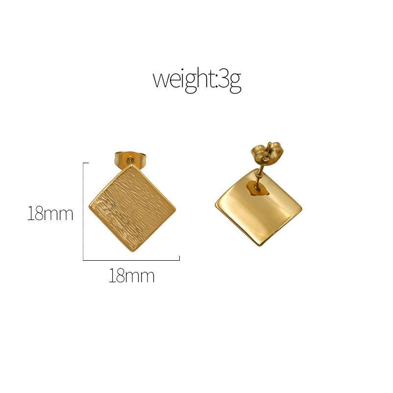 No Fading, Simple Daily Stud Earrings, Commuter Retro Gold Earrings, Design Metal