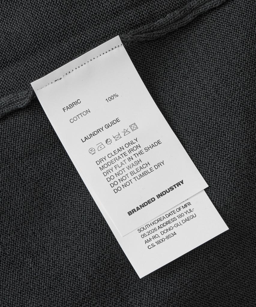 Beulaendideu Solid Henley Neck Half Knit [Graphite]