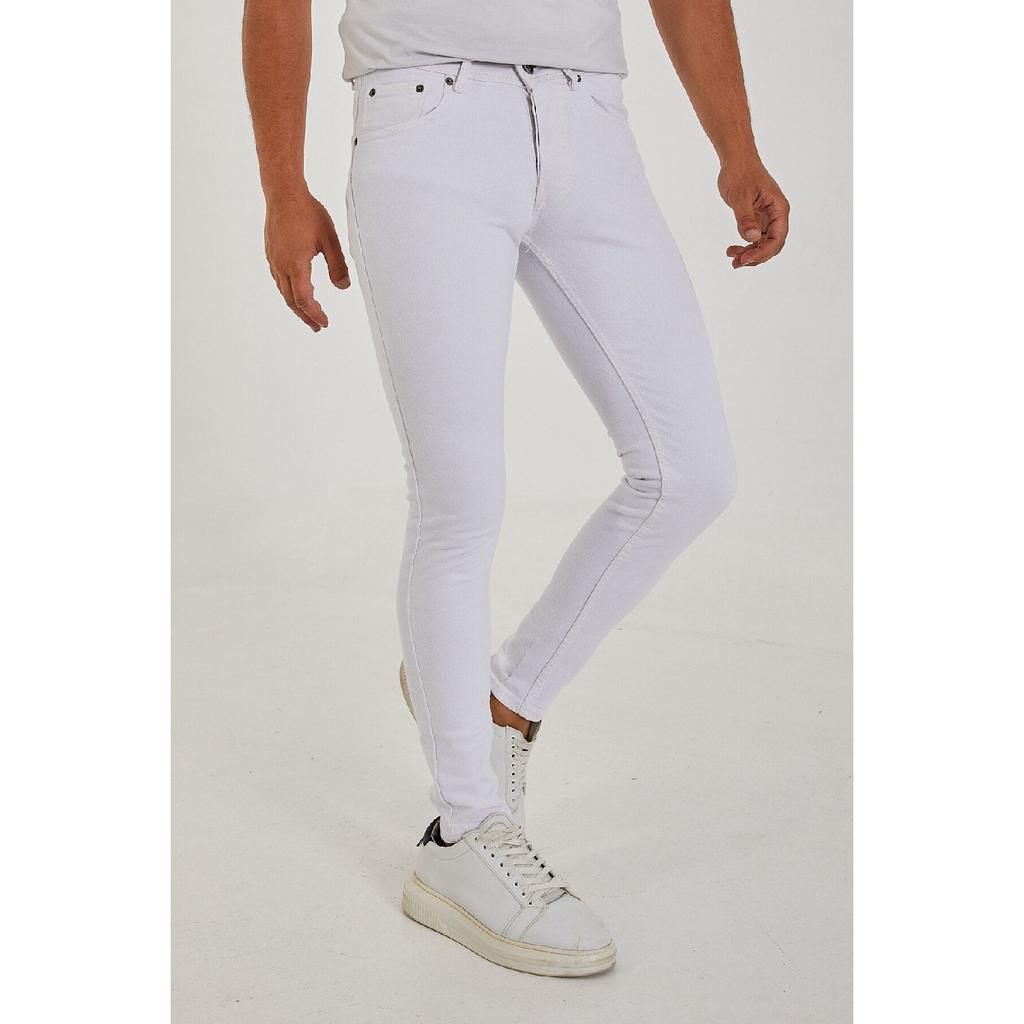 Men's Light Blue Slim Fit Lycra Skinny Leg Jeans