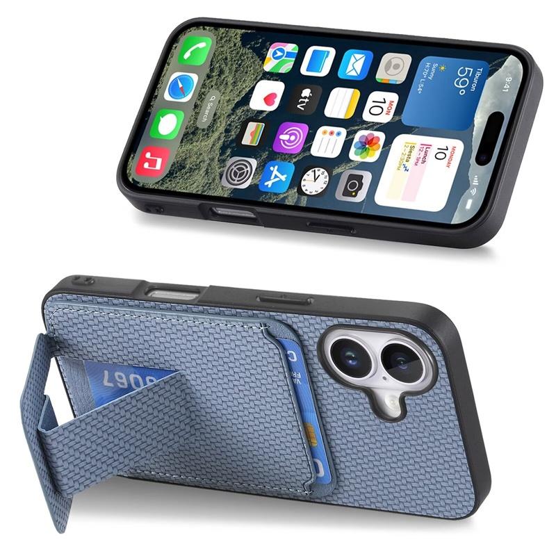 For Redmi 10 10A 10C 12 14C 14R 15 15C K40 K50 K60 K70 K70E Ultra Pro Plus 4G 5G Case Carbon Fiber Shockproof Cover Card Holder Car Magnetic Mount