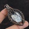 Pinolith Jasper Pendant Copper Wire Wrapped Gemstone Handmade Pendant Rainbow Moonstone Jewelry Gift For Her Wire Wrapping Stone Jewelry