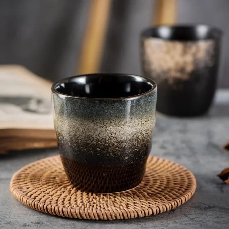 Japanese Ceramic Teacup Stoneware Mug Soup Cup For Tea Ceremony Minimalist Style Hotel Home Decoration Heat-Resistant Thickened