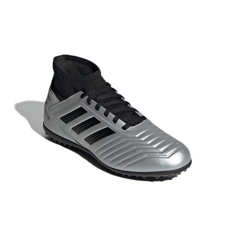 Adidas Predator Tango 19.3 Abrasion Resistant Mid top Kids' Soccer Shoes Silver Black Patchwork Kids' G25802
