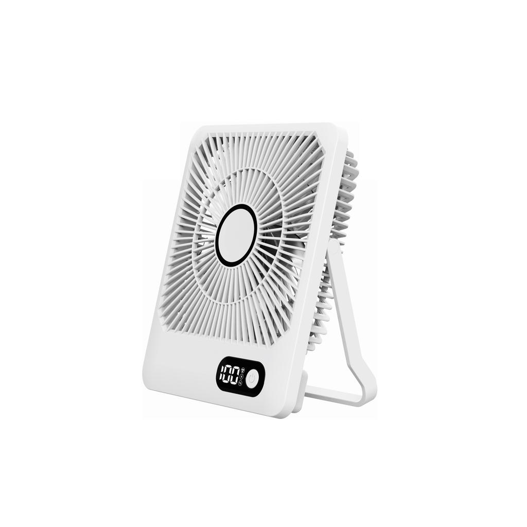 8 Inch USB Rechargeable Desk Fan 5 Speed Mini Cooling Fan Long Battery Life Quiet Fan for Student Dorm Home Office