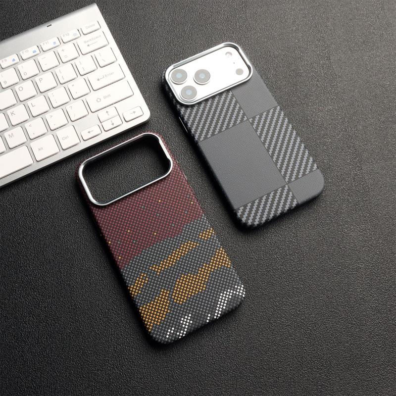 Luxury Carbon Fiber Pattern Magnetic For Magsafe Case For iPhone 17 Air 16 15 14 13 12 Pro Max Wireless Charge Shockproof Cover