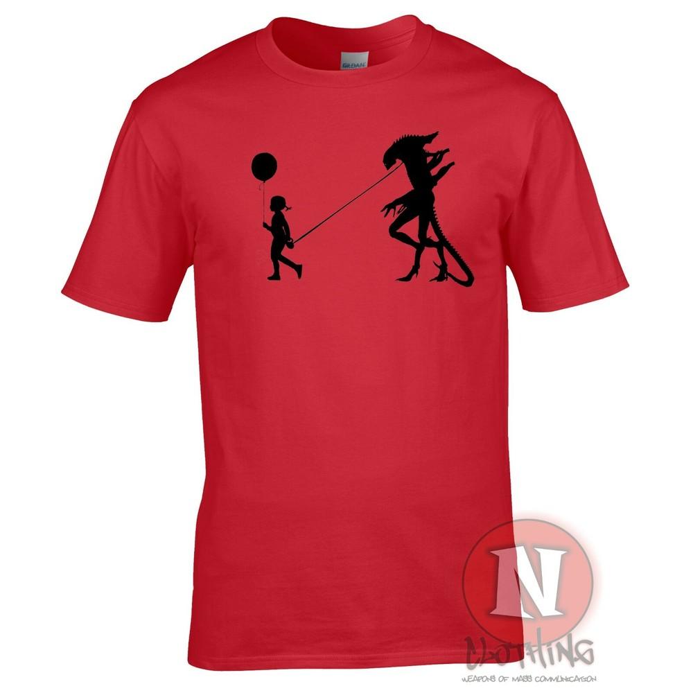 Girl And Alien Pet TShirt Aliens Xenomorph Predator Scifi Movie Tee S