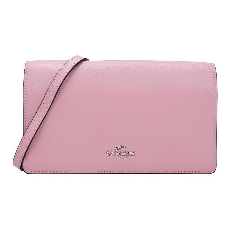 Coach 30256-SVXR Hayden Foldover Crossbody Clutch Refined Pebble Leather Basic Set (Bag+Dust Bag)