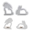 1 Pcs DIY Easter Bunny Hollow Candle Holder Resin Mold Figurine Bunny Plaster Silicone Mold Home Decor Desktop Storage