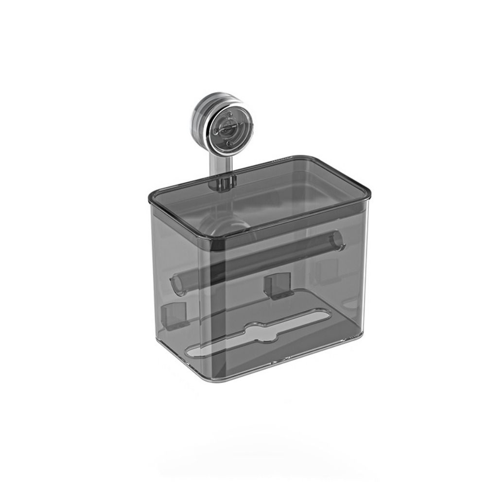 Transparent Suction Cup Tissue Box Wall Mounted Tissue Storage Box Napkin Box  Living Room