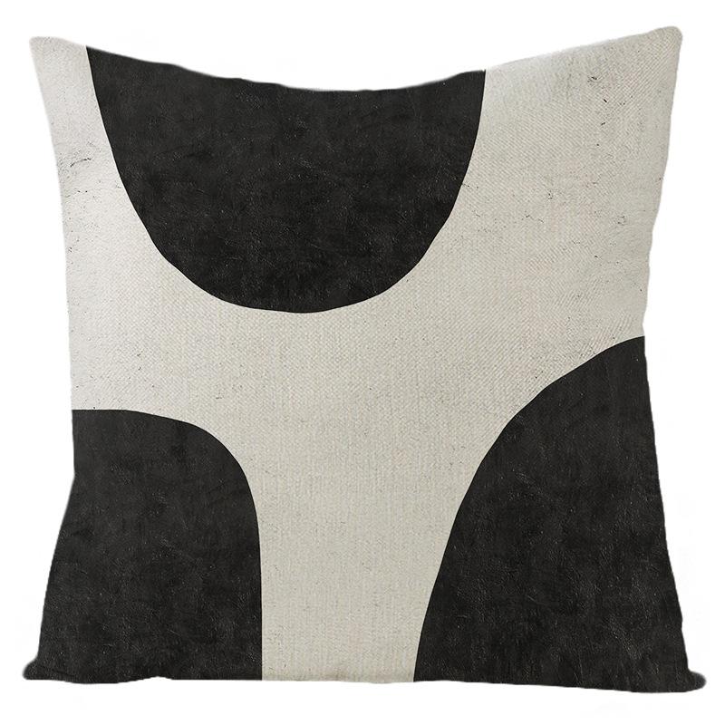 Severský Abstraktní Geometrický Lněný Povlak na Polštář Domácí Měkký Nábytek Polštář Kryt