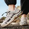Outdoor Non-slip Wear-resistant Breathable Low-top Casual Hiking Shoes Spring and Autumn Elastic Buckle Sports Large Size Hiking Shoes