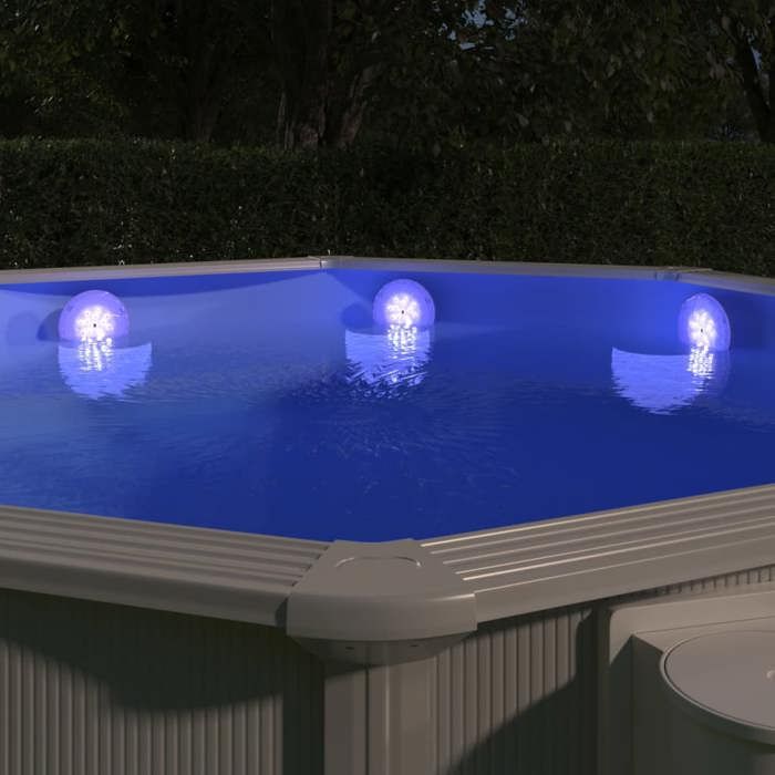 VidaXL Lampe LED Flottante Submersible de Piscine Eclairage Sous-marin Fontaine Aquarium Lac Paysager Flottabilité 92297