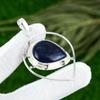 Pierre Précieuse Sodalite Poire Argent Sterling Anniversaire Femme Unique Pendentif Boho Bijou
